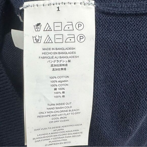 Michael Kors Midnight Blue & Gray Logo Charm Cotton Blend Sweatshirt Medium NWT - Picture 8 of 8